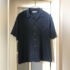 Men’s Tommy Bahama blue/gray silk shirt size large